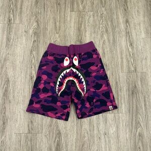 Mens Bape Camo Shark Print Shorts